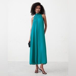 NWT Banana Republic Chiffon Halter Midi Dress 🧞‍♂️